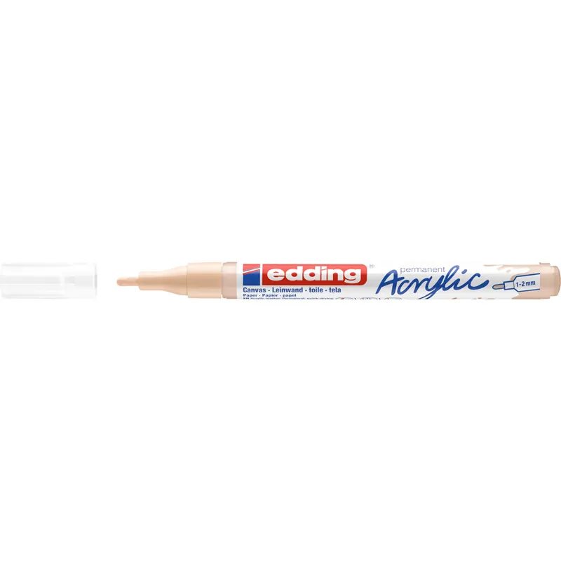 Acrylmarker edding 5300 - warmbeige 1-2 mm Rundspitze permanent