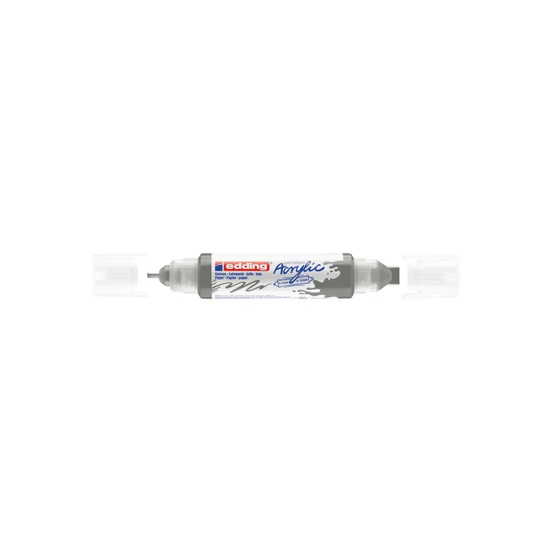 Acrylmarker edding Double Liner 5400 - anthrazit 2-3 mm / 5-10 mm Rundspitze permanent