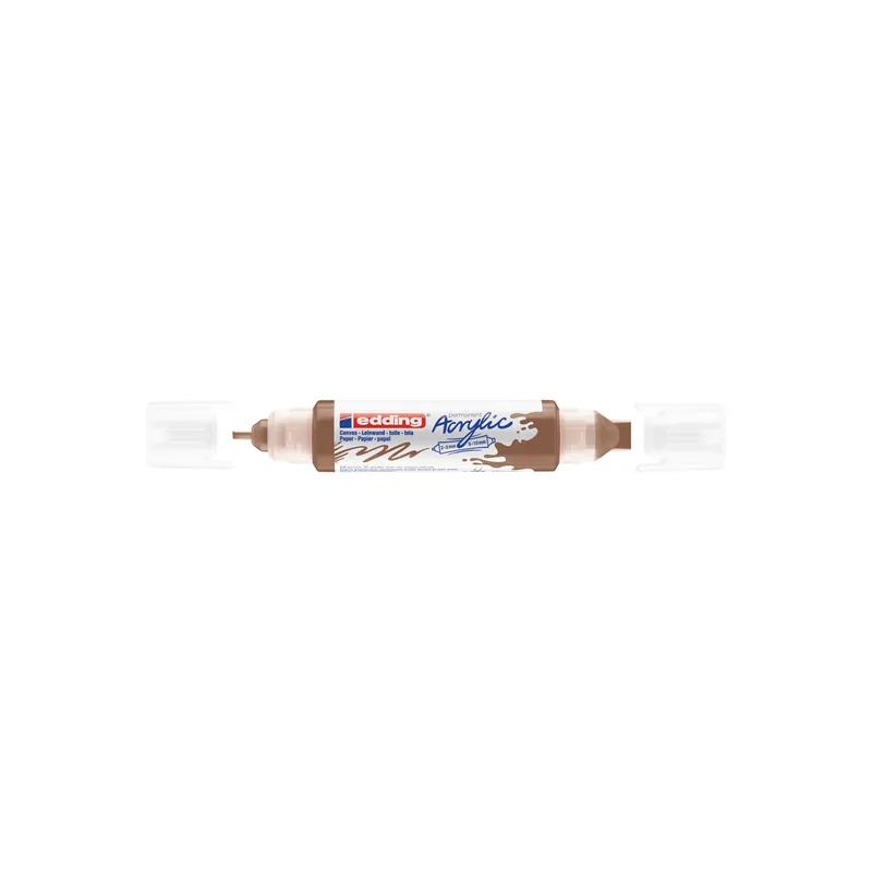 Acrylmarker edding Double Liner 5400 - haselnuss 2-3 mm / 5-10 mm Rundspitze permanent