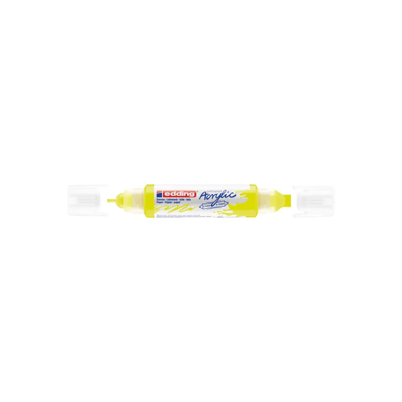 Acrylmarker edding Double Liner 5400 - neongelb 2-3 mm / 5-10 mm Rundspitze permanent