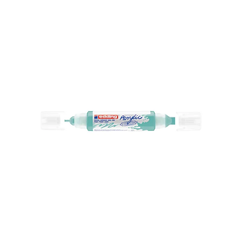 Acrylmarker edding Double Liner 5400 - opulent türkis 2-3 mm / 5-10 mm Rundspitze permanent