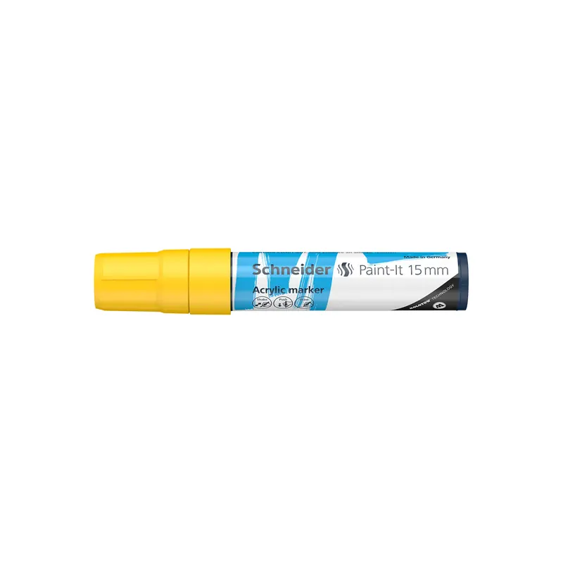 Acrylmarker Schneider Paint-It 330 1203 - gelb 15 mm Rundspitze permanent