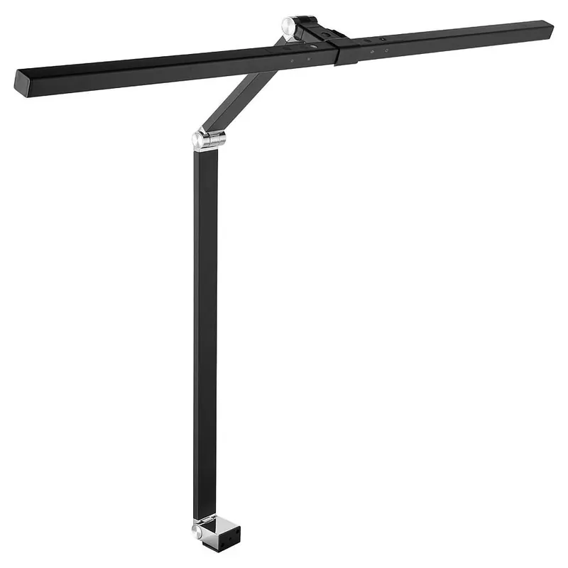 ALCO-Albert 937-11 - LED Schreibtischleuchte mit Tischklemme, schwarz, stufenlos dimmbar, Lichtfarbe veränderbar, Ein/Ausschalter, 160 LEDs, Aluminium, 11,5 Watt, ca. 20 x 80 x 48 cm [Energieklasse A]