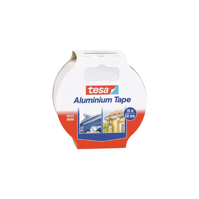 Aluminiumklebeband tesa Aluminium Tape 56223 - 50 mm x 10 m aluminium ohne Liner für Privat/Endverbraucher-Anwendungen  Pckg/6