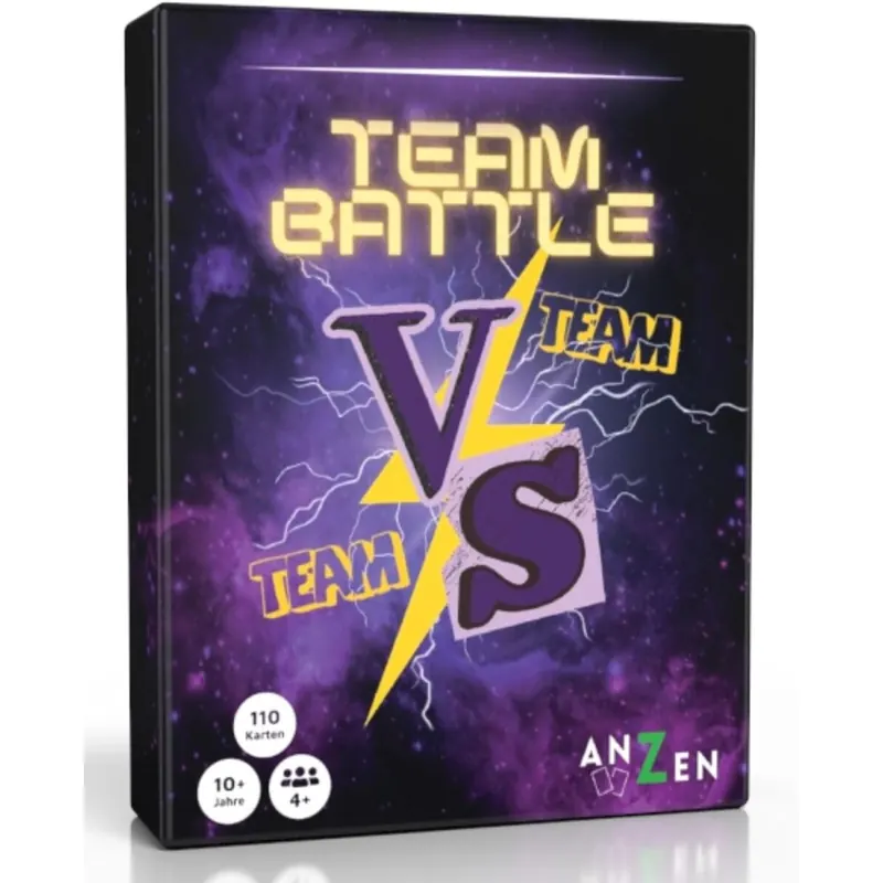 ANZEN TEAMBATTLE - Das Partyspiel Team vs. Team | Kartenspiel mit 5 Kategorien | 10+ Jahre | 4+ Spieler | Spieleabend mit Freunden | Gesellschaftsspiele für Erwachsene & Kinder | Silvester Spiel