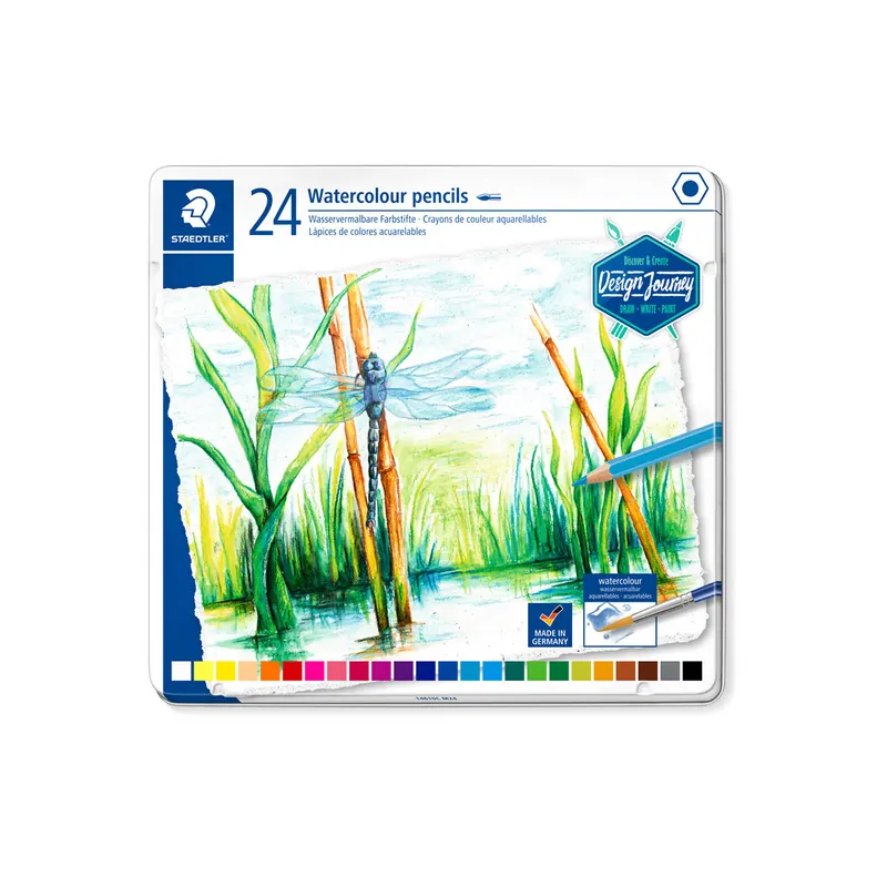 Aquarellstift Staedtler aquarell 14610C M24 - farbig sortiert 2,9 mm 24er-Set
