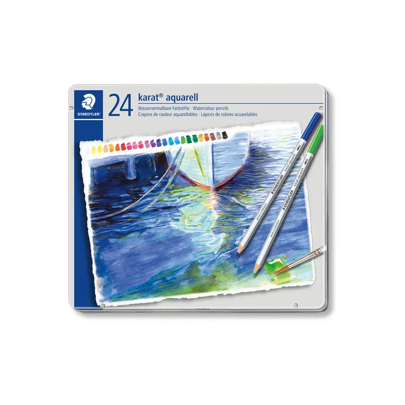 Aquarellstift Staedtler karat aquarell 125M24 - farbig sortiert 3 mm 24er-Set