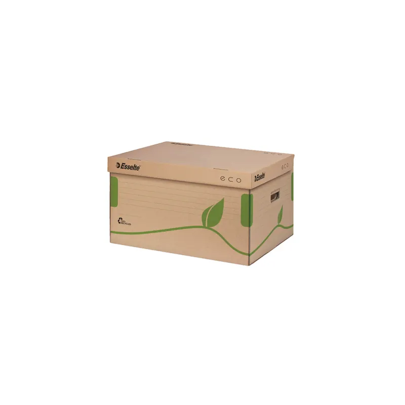 Archivbox Esselte ECO 623918 - 345 x 242 x 439 mm naturbraun mit Klappdeckel Recyclingkarton