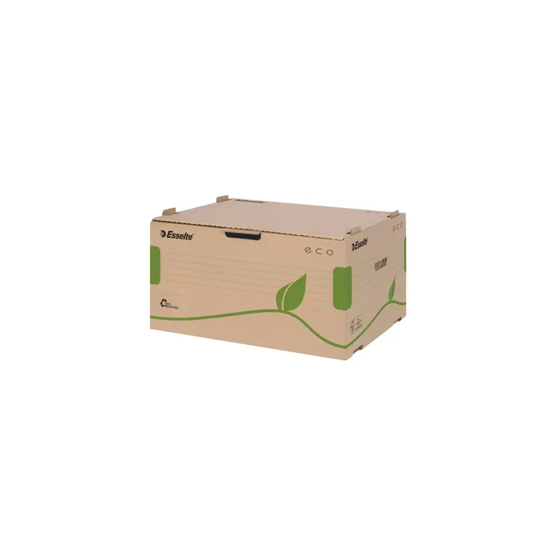 Archivbox Esselte ECO 623919 - 340 x 259 x 439 mm naturbraun mit Klappdeckel Recyclingkarton