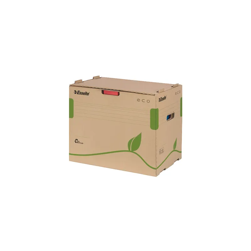 Archivbox Esselte ECO 623920 - 305 x 343 x 427 mm naturbraun mit Klappdeckel Recyclingkarton