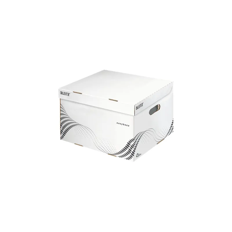 Archivbox Leitz Easyboxx 6136 - 367 x 263 x 325 mm weiß mit Klappdeckel FSC-Wellpappe  Pckg/15