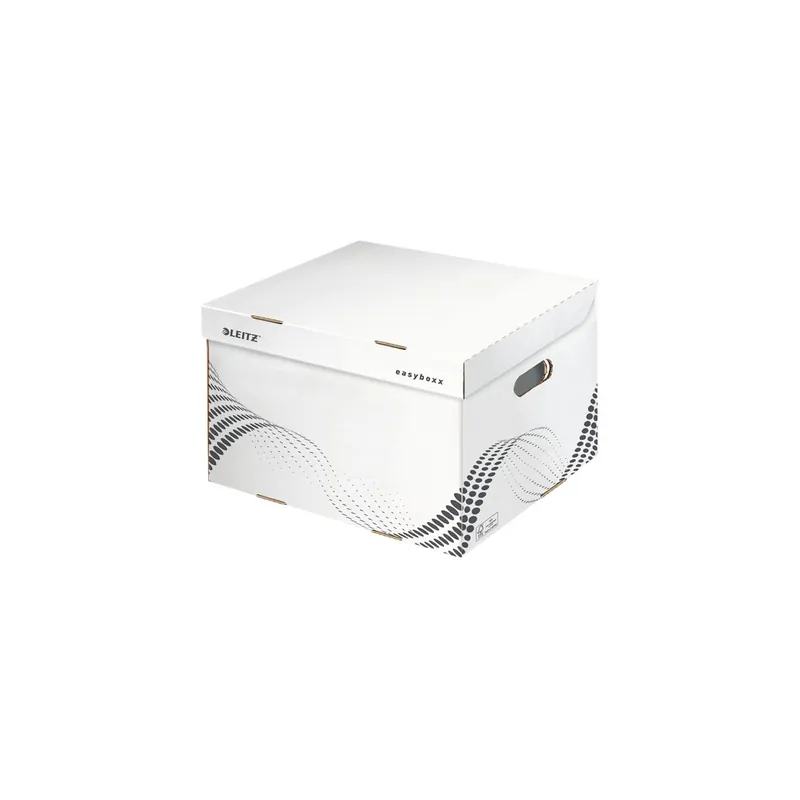 Archivbox Leitz Easyboxx 6137 - 433 x 263 x 364 mm weiß mit Klappdeckel FSC-Wellpappe  Pckg/15