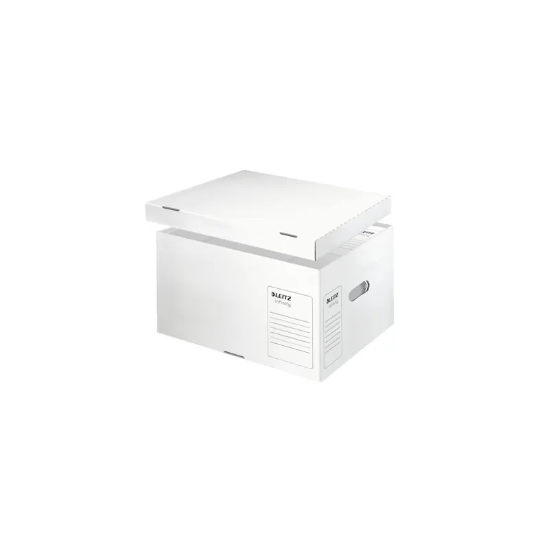Archivbox Leitz Infinity 6104 - 420 x 265 x 350 mm weiß mit Deckel FSC-Wellpappe
