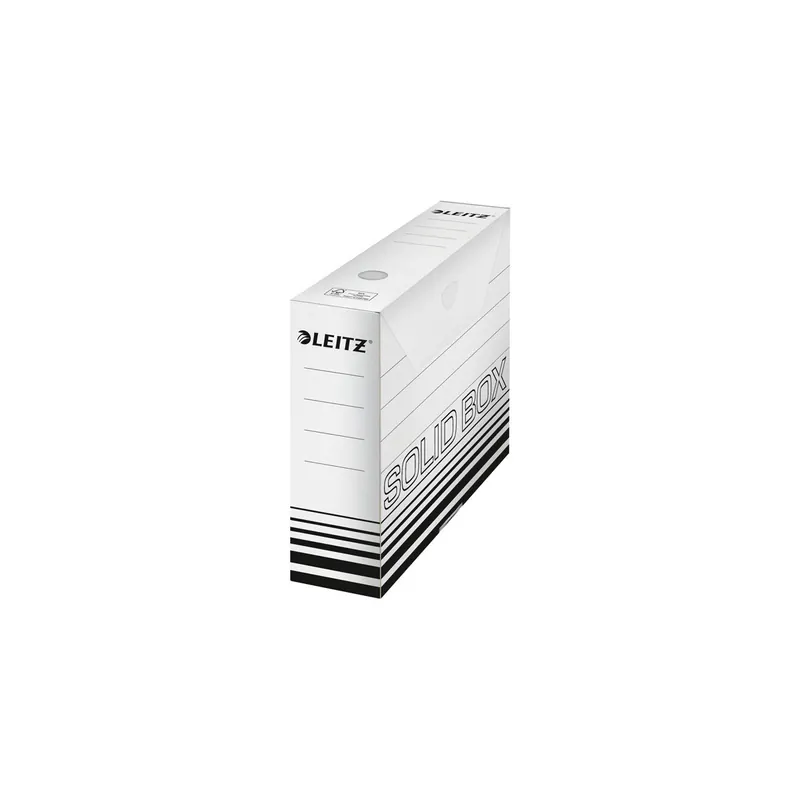 Archivbox Leitz Solid 6127 - 80 x 257 x 330 mm weiß mit Verschlußlasche FSC-Wellpappe