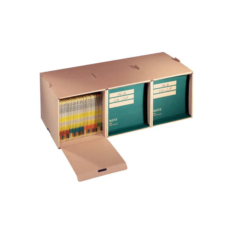Archivdepot Leitz 6080 - für Einstellmappen, Pendel- und Hängehefter 825 x 285 x 370 mm naturbraun