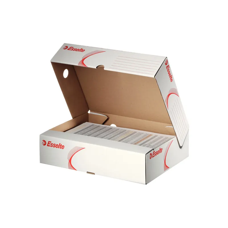 Archivschachtel Esselte 128004 - A4 80 x 255 x 320 mm weiß Wellpappe  Pckg/25