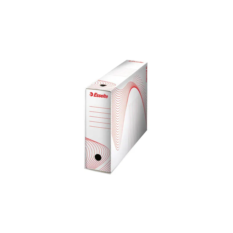 Archivschachtel Esselte 128080 - A4 80 x 245 x 345 mm weiß Wellpappe  Pckg/25