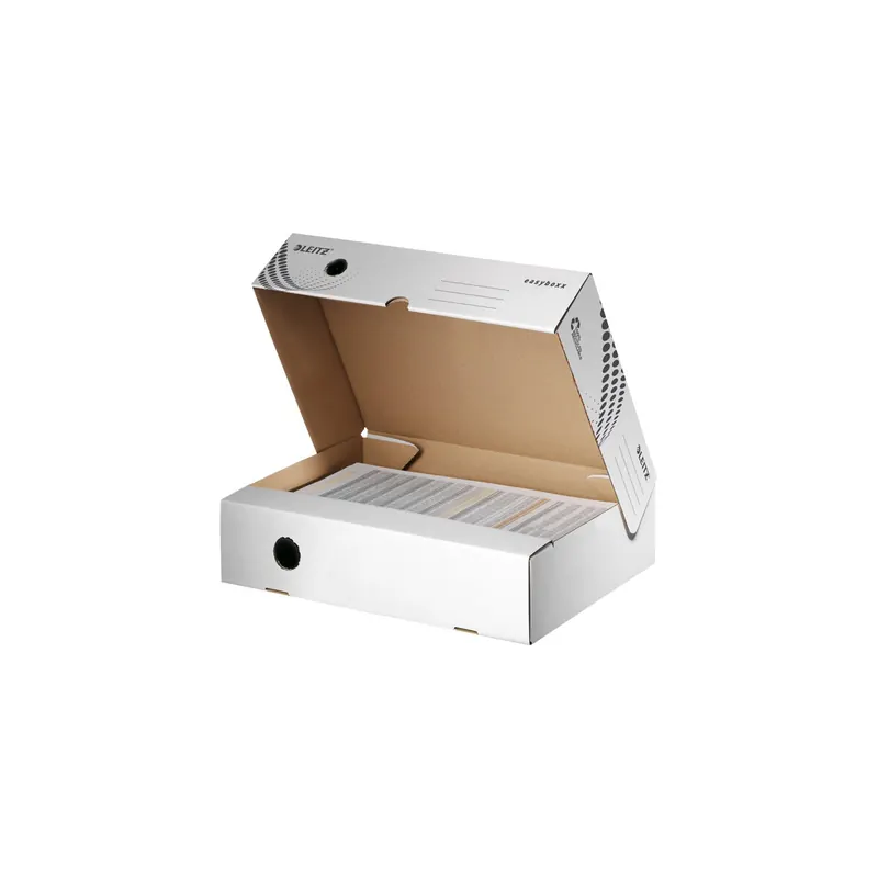 Archivschachtel Leitz Easyboxx 6134 - A4 80 x 250 x 350 mm weiß Wellpappe Pckg/25
