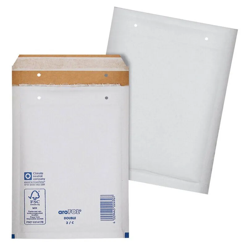 aroFOL® DOUBLE Luftpolstertaschen 375493, 3/C grau für DIN B5, 50 St