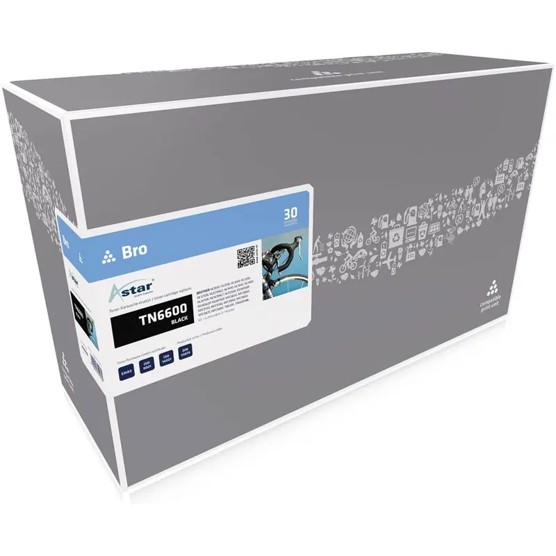 Astar AS10036 Toner kompatibel zu Brother TN6600, 6000 Seiten, schwarz