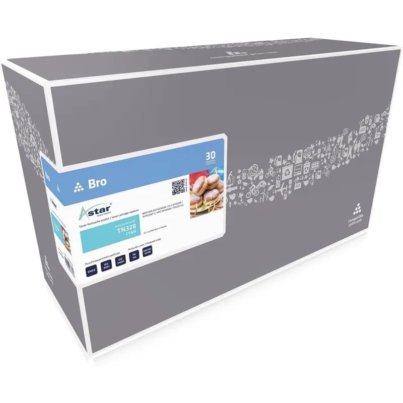 Astar AS14328 Toner kompatibel zu BROTHER TN328, 6000 Seiten, cyan