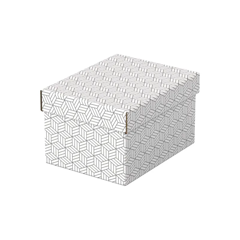 Aufbewahrungsbox Esselte Home 628280 - Klein 200 x 150 x 255 mm weiß Wellpappe Pckg/3