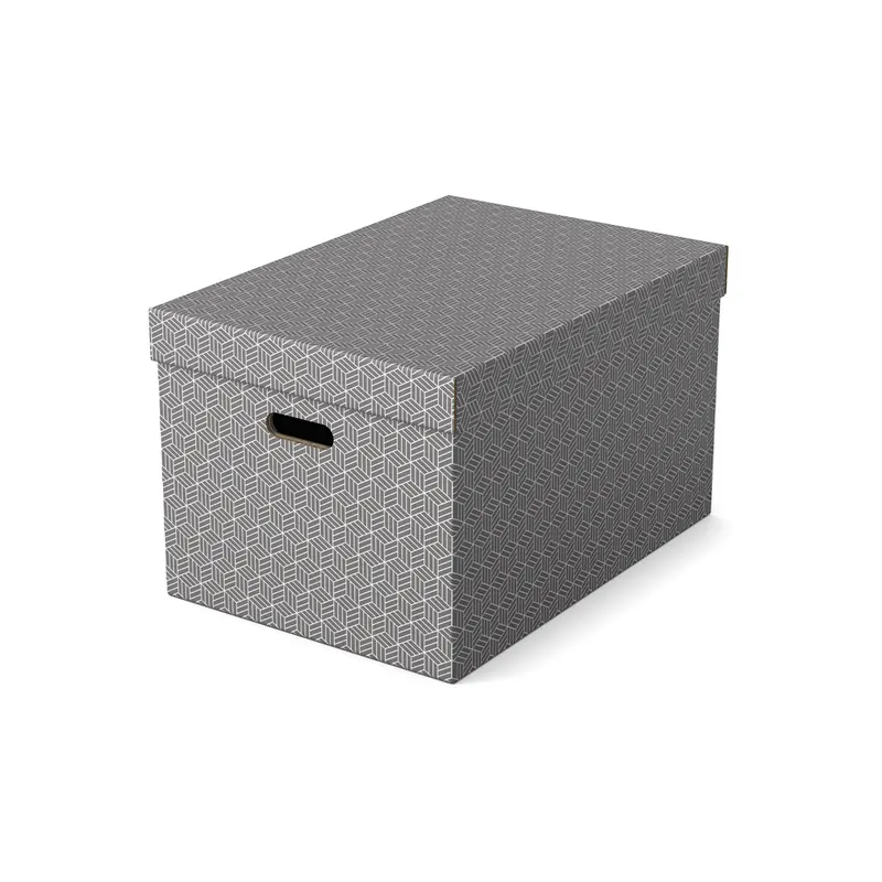 Aufbewahrungsbox Esselte Home 628287 - Groß 355 x 305 x 510 mm grau Wellpappe Pckg/3