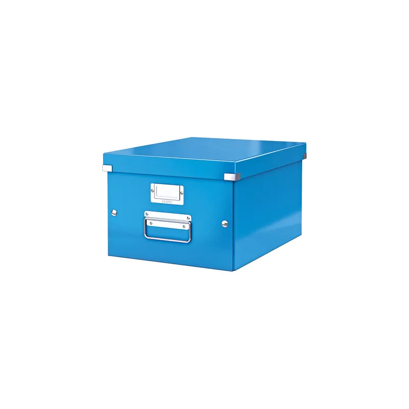 Aufbewahrungsbox Leitz Click & Store 6044 - Mittel 281 x 200 x 370 mm blau Graukarton