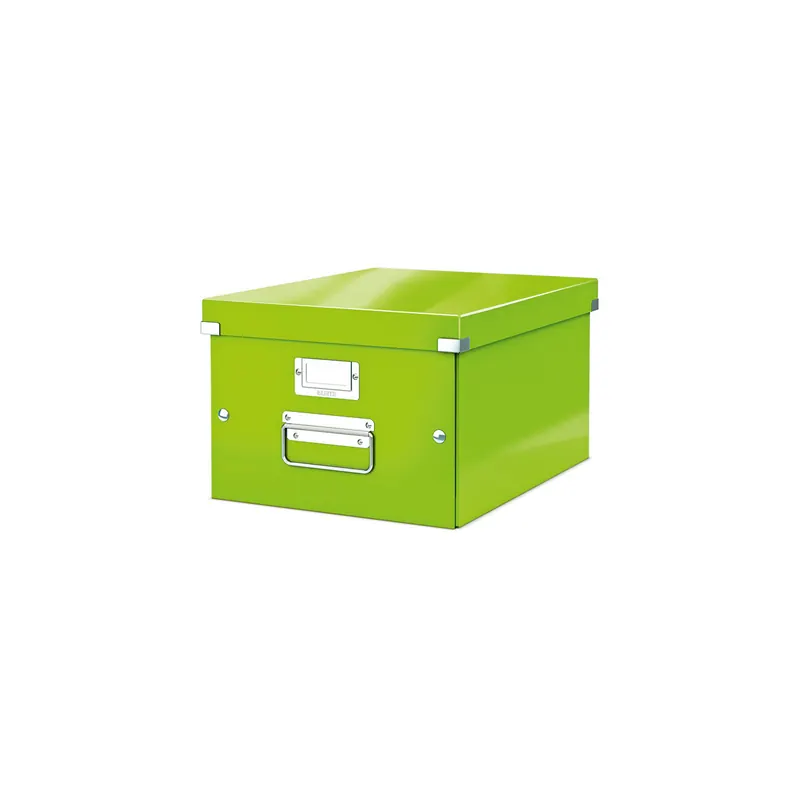 Aufbewahrungsbox Leitz Click & Store 6044 - Mittel 281 x 200 x 370 mm grün Graukarton