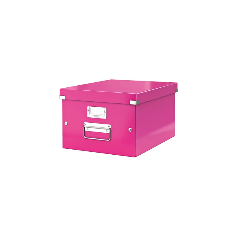 Aufbewahrungsbox Leitz Click & Store 6044 - Mittel 281 x 200 x 370 mm pink Graukarton