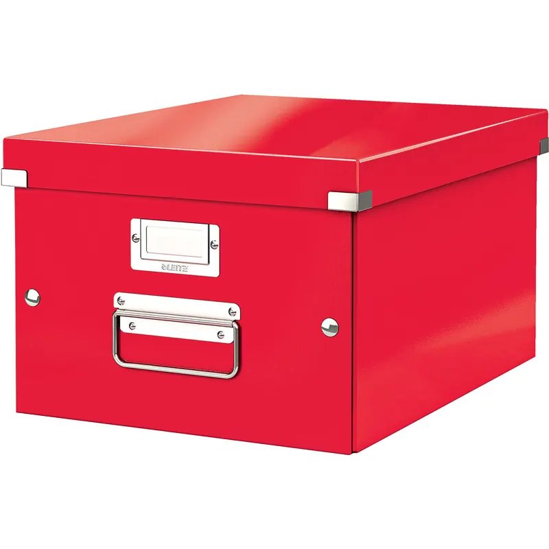 Aufbewahrungsbox Leitz Click & Store 6044 - Mittel 281 x 200 x 370 mm rot Graukarton
