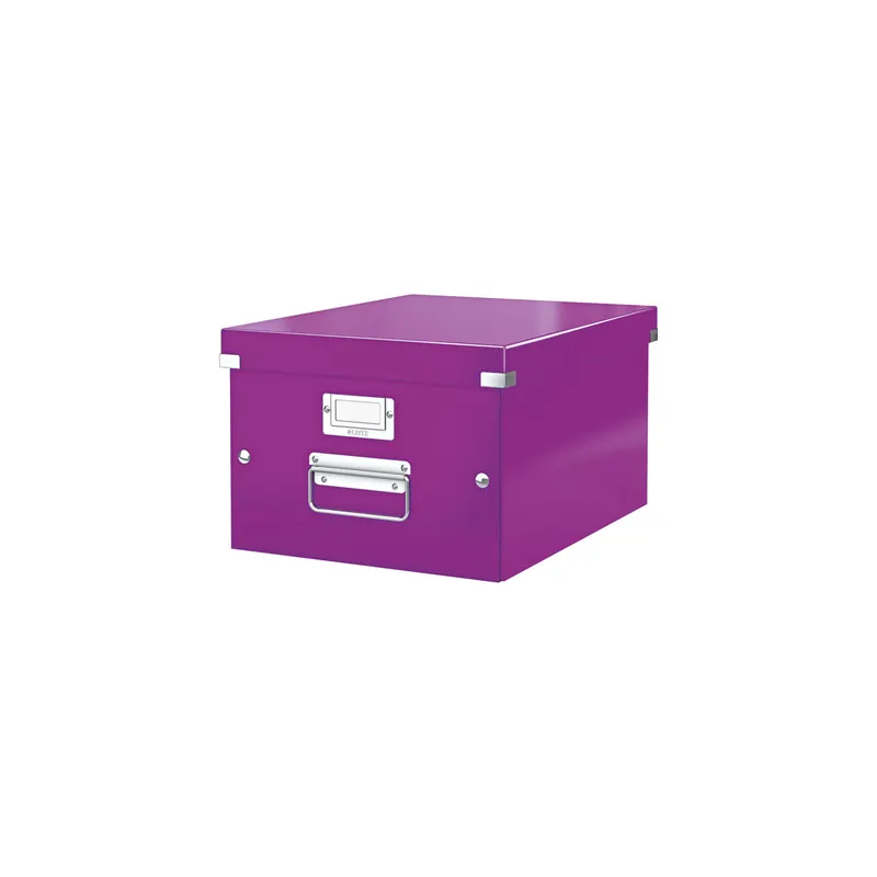 Aufbewahrungsbox Leitz Click & Store 6044 - Mittel 281 x 200 x 370 mm violett Graukarton