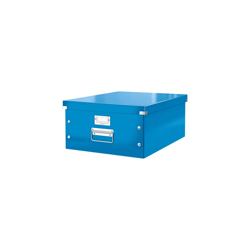 Aufbewahrungsbox Leitz Click & Store 6045 - Groß 369 x 200 x 482 mm blau Graukarton