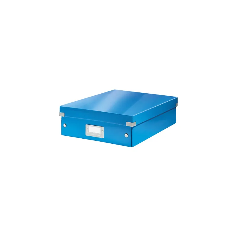 Aufbewahrungsbox Leitz Click & Store 6058 - Mittel 281 x 100 x 370 mm blau Graukarton
