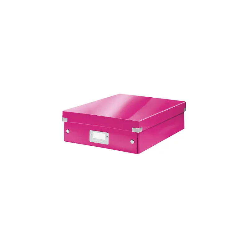 Aufbewahrungsbox Leitz Click & Store 6058 - Mittel 281 x 100 x 370 mm pink Graukarton