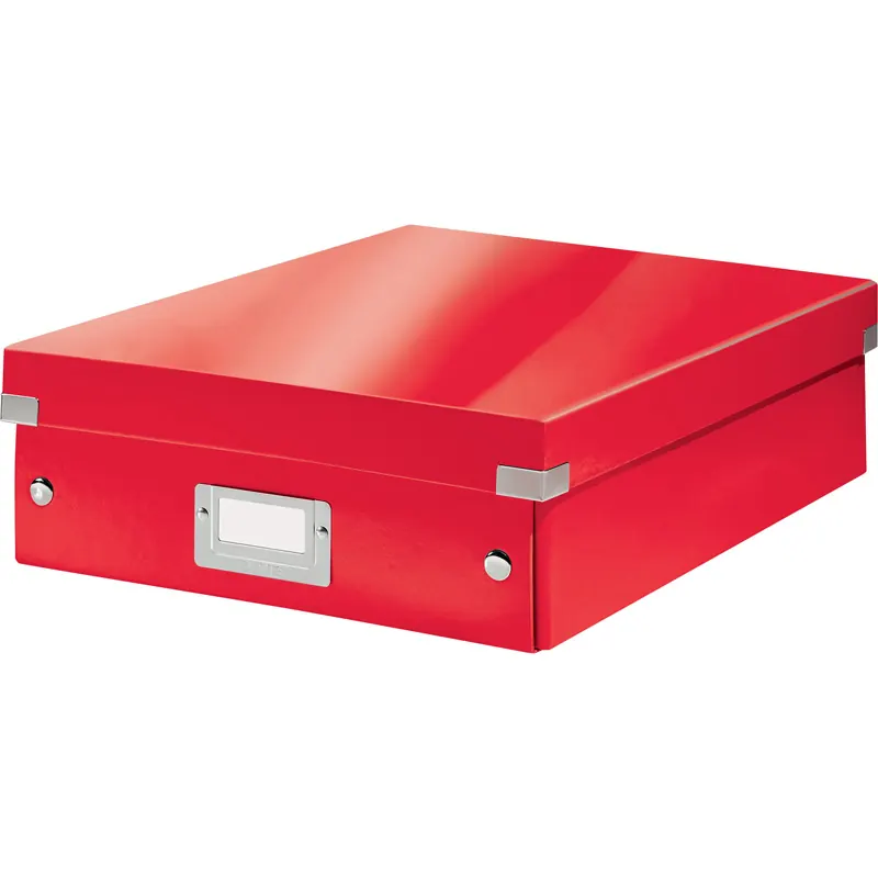 Aufbewahrungsbox Leitz Click & Store 6058 - Mittel 281 x 100 x 370 mm rot Graukarton