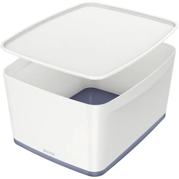 Aufbewahrungsbox Leitz MyBox 5216 - Groß 388 x 198 x 385 mm weiß/grau ABS-Kunststoff