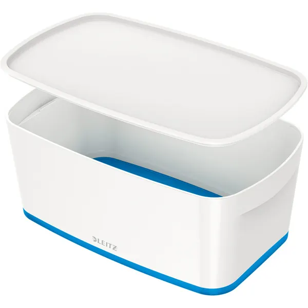 Aufbewahrungsbox Leitz MyBox 5229 - Klein 318 x 128 x 191 mm weiß/blau ABS-Kunststoff
