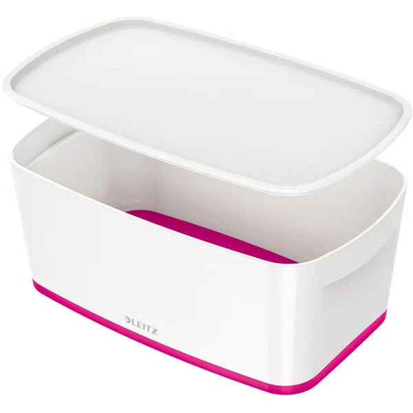 Aufbewahrungsbox Leitz MyBox 5229 - Klein 318 x 128 x 191 mm weiß/pink ABS-Kunststoff