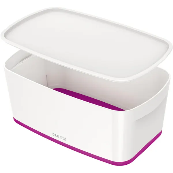 Aufbewahrungsbox Leitz MyBox 5229 - Klein 318 x 128 x 191 mm weiß/violett ABS-Kunststoff