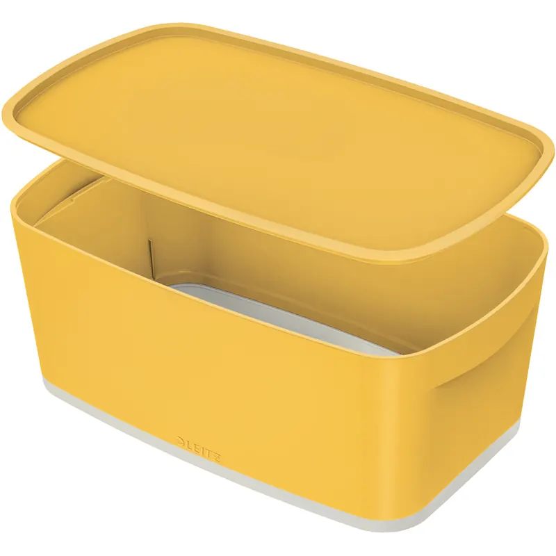 Aufbewahrungsbox Leitz MyBox Cosy 5263 - Klein 318 x 128 x 191 mm gelb/hellgrau ABS-Kunststoff