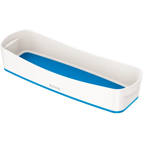 Aufbewahrungsschale Leitz MyBox 5258 - länglich 307 x 55 x 105 mm weiß/blau ABS-Kunststoff