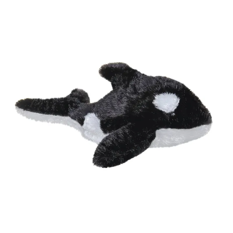 Aurora, 16634, Mini Flopsie Orca,20cm, Plüschtier, schwarz/weiß