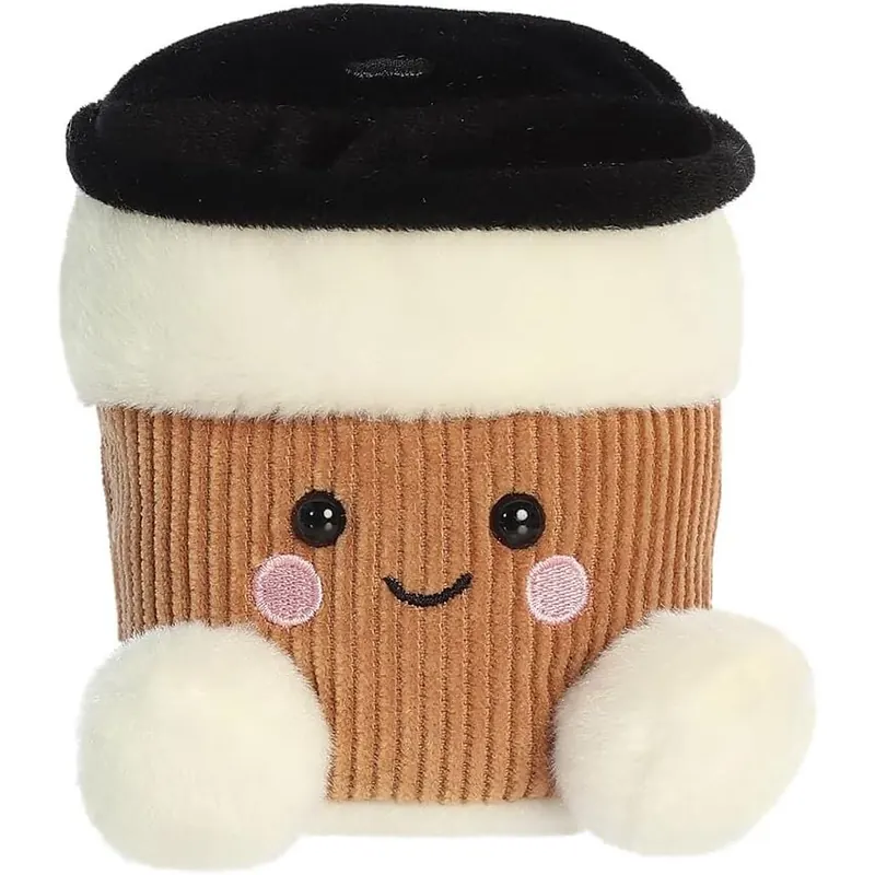 AURORA, 26696 Palm Pals Essie Kaffeetasse, 13 cm, Plüschtier, Weiß & Braun