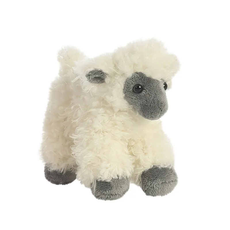 Aurora, 31376, Mini Flopsies Walliser Schaf,20cm, Plüschtier, weiß