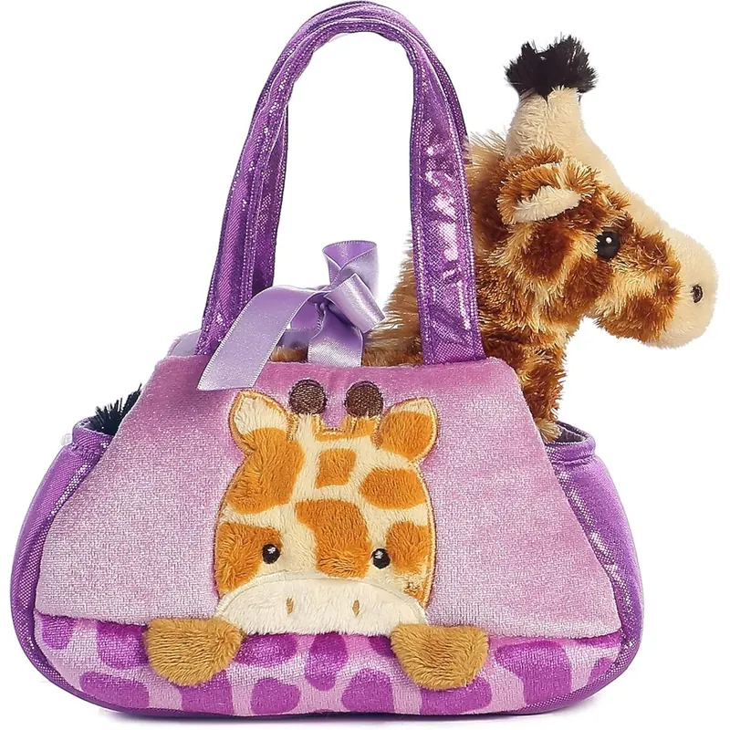 Aurora, 32768, Fancy Pal, Peek-a-Boo Giraffe, 20,3 cm, Plüschtier, braun, lila, Violett