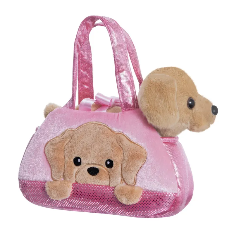 Aurora, 61365, Fancy Pal Peekaboo Labrador Hund, Plüschtier, rosa & braun, Multicolor, One Size