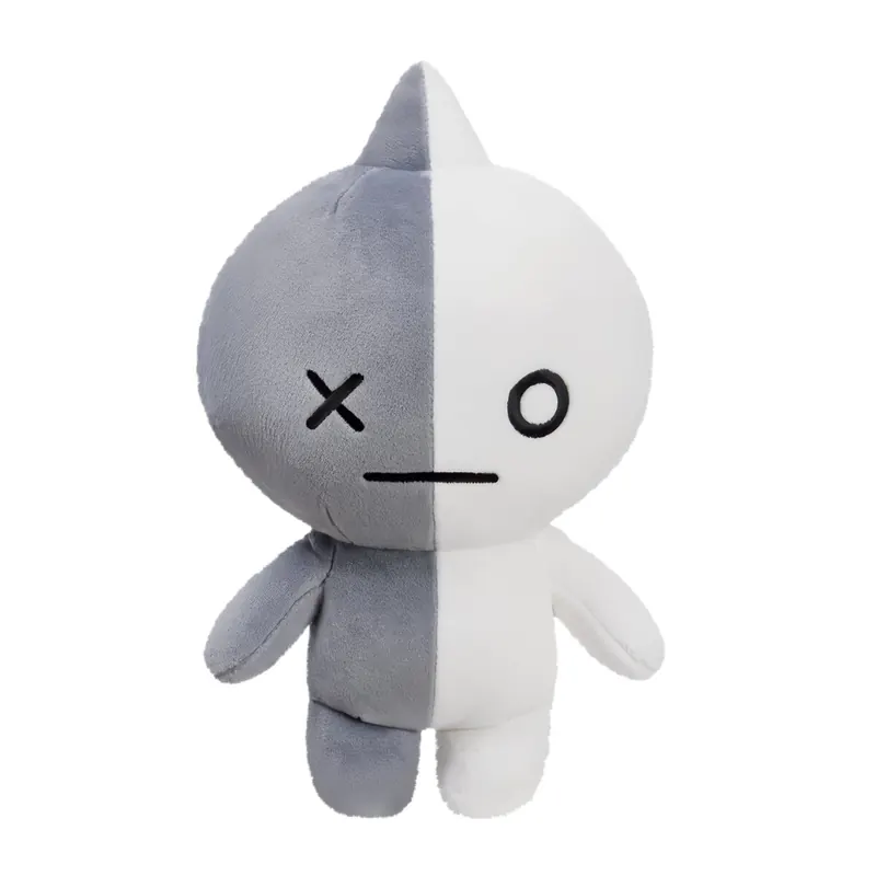 AURORA, 61455, BT21 Offizieller Merchandise, Van Plüschtier, Medium, Grau & Weiß