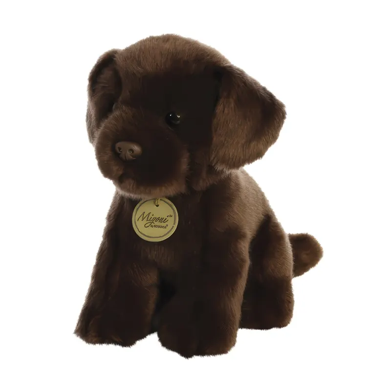 AURORA, MiYoni 26379 Schokoladen-Labrador, 27,9 cm, Plüschtier, Dunkelbraun