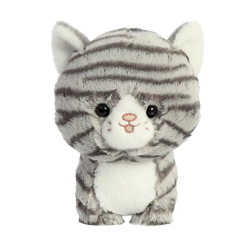 Aurora Teddy Pets Grey Tabby Cat 7In/18cm